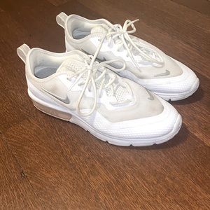 White womens air max nike tennis shoes size 7
